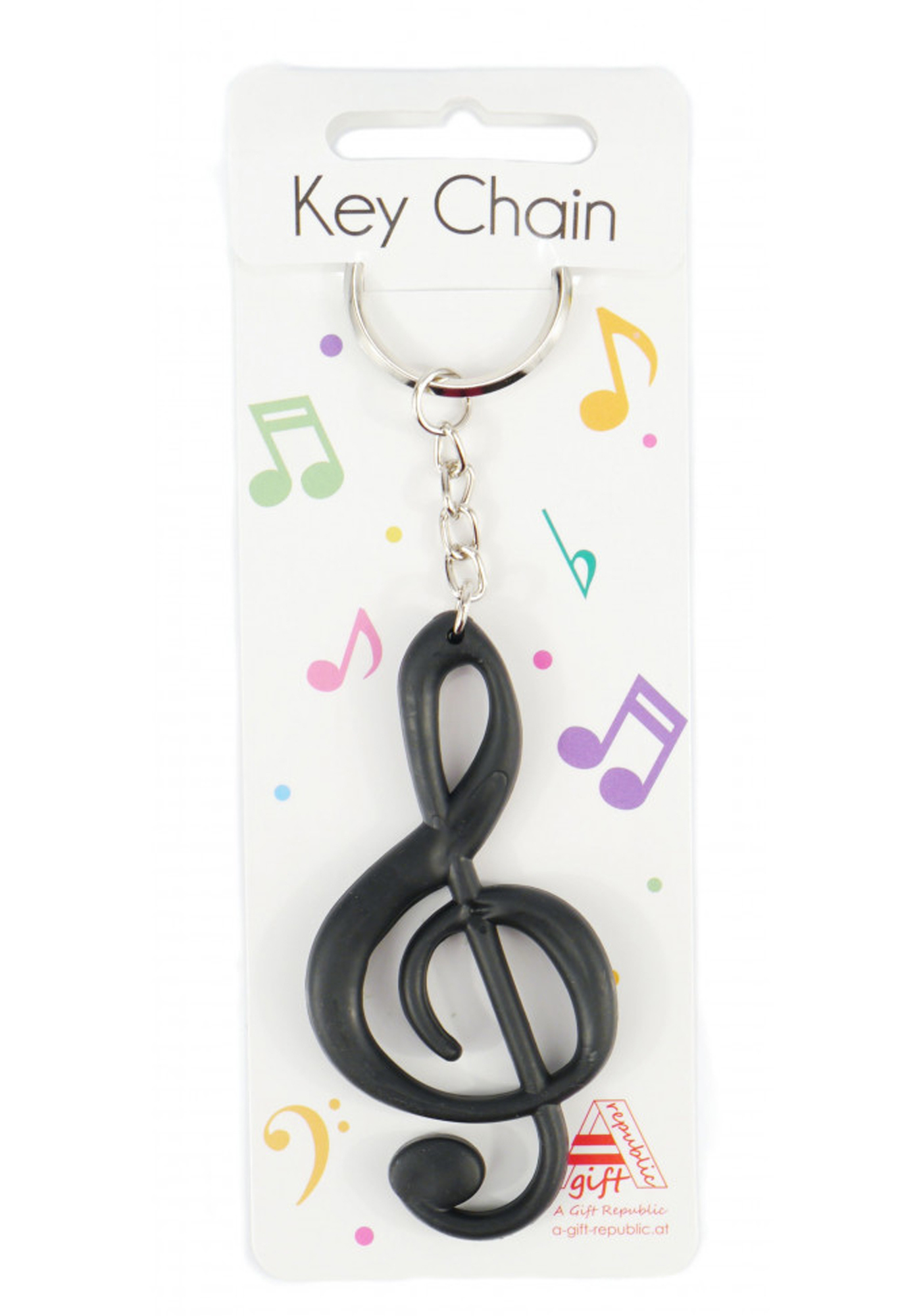 Keyring Treble Clef black Keyring Treble Clef black