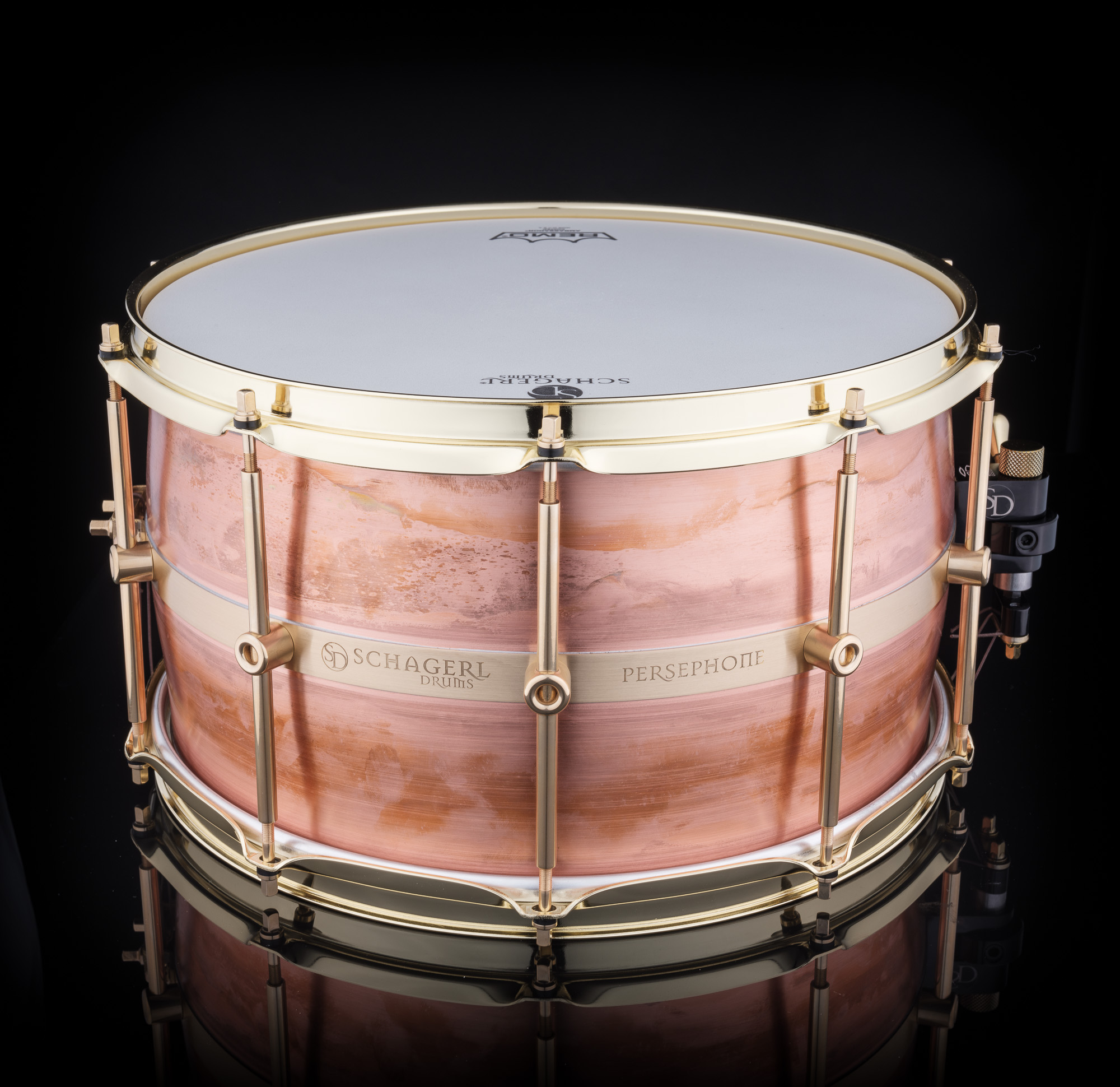 Schagerl Persephone Snare Drum 14"x8" Copper, Raw