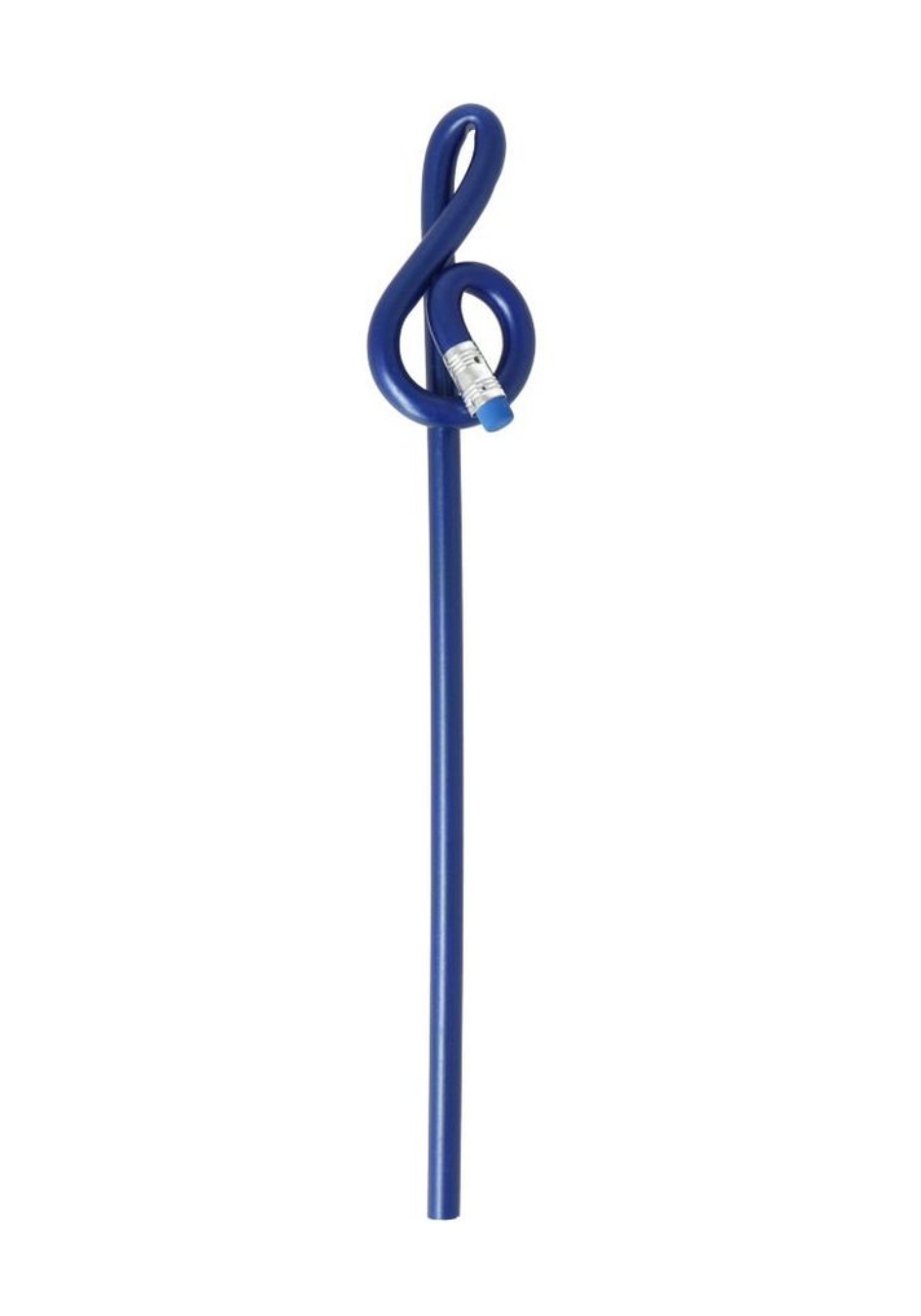 Pencil treble clef blue - shaped