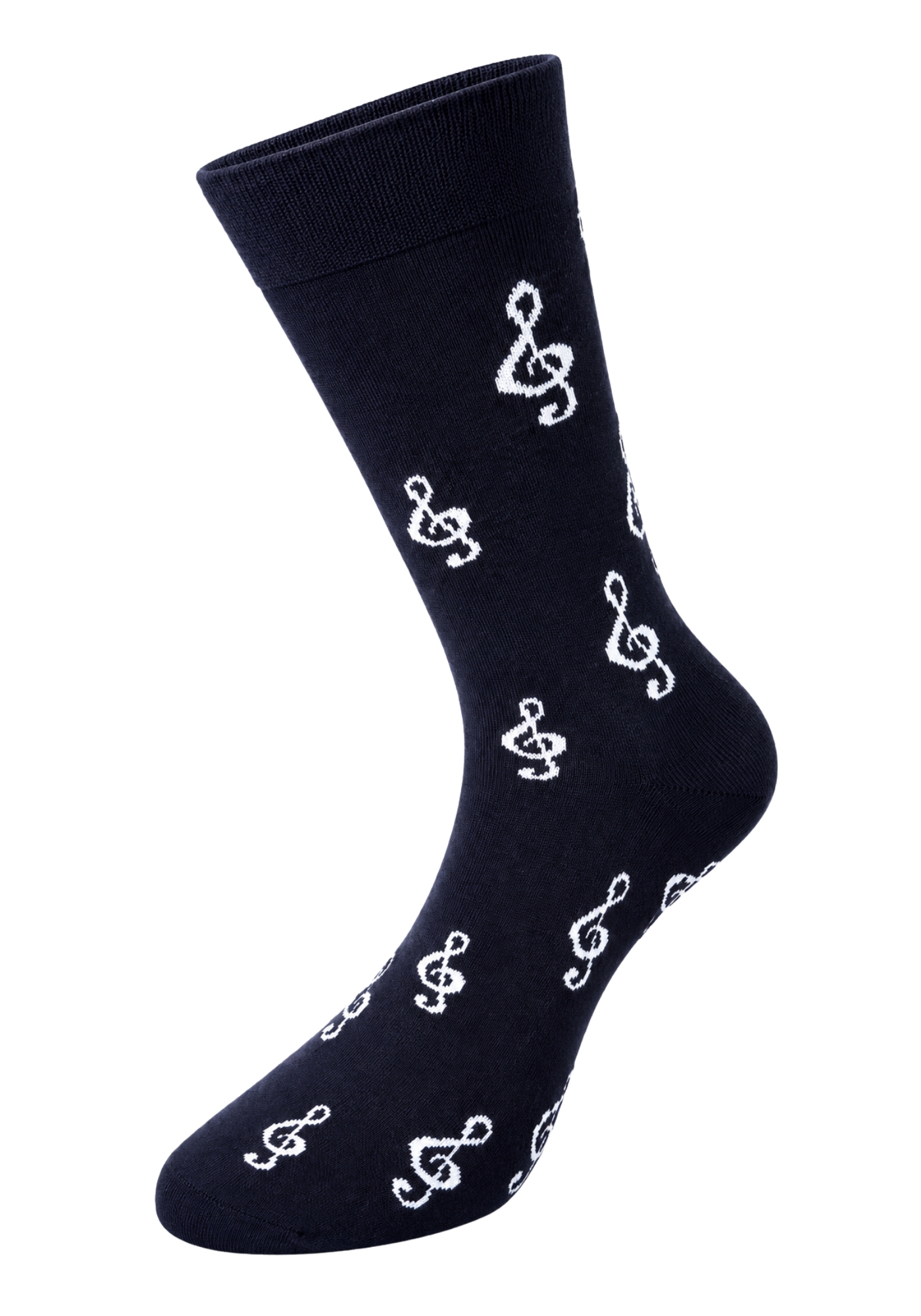 Socken Notenschlüssel 39/44 - 1 Paar - schwarz