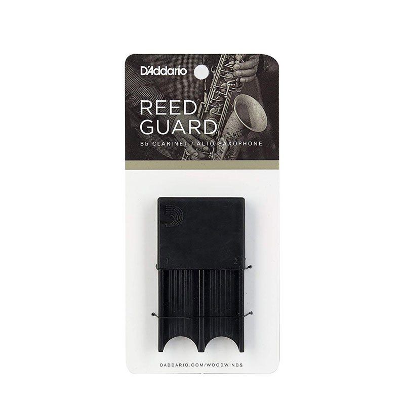 D Addario Reedguard for 4 Clarinet-/ Altosax Reeds, black