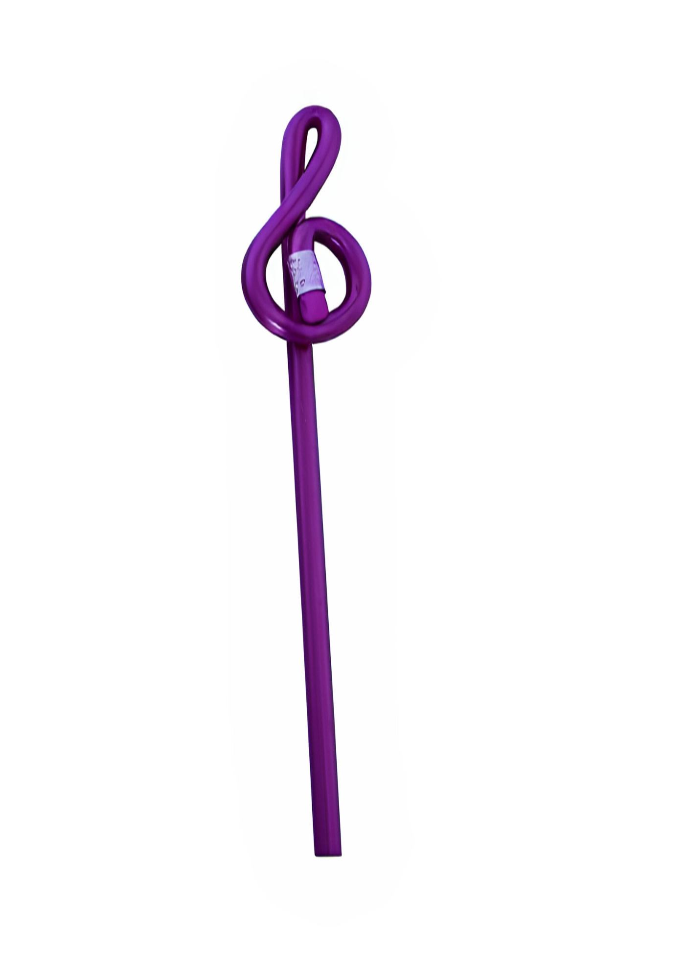 Pencil treble clef purple - shaped Pencil treble clef purple - shaped