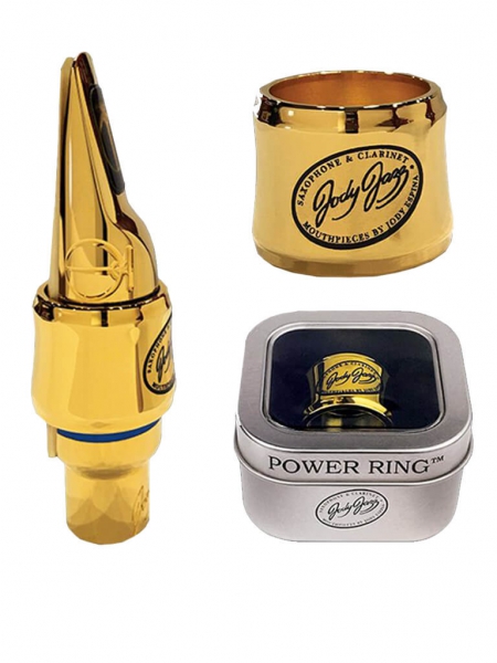 Jody Jazz Power Ring Ligature MT1, Tenor Metall, vergoldet