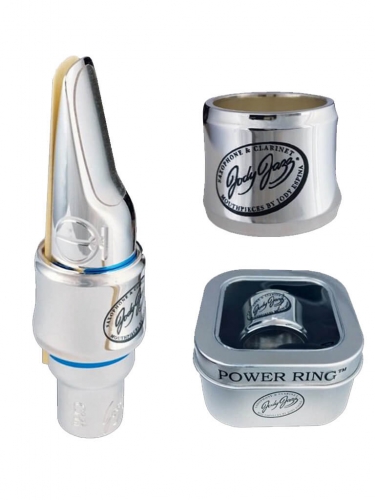 Jody Jazz Power Ring Ligature MT1S, Tenor Metall, versilbert