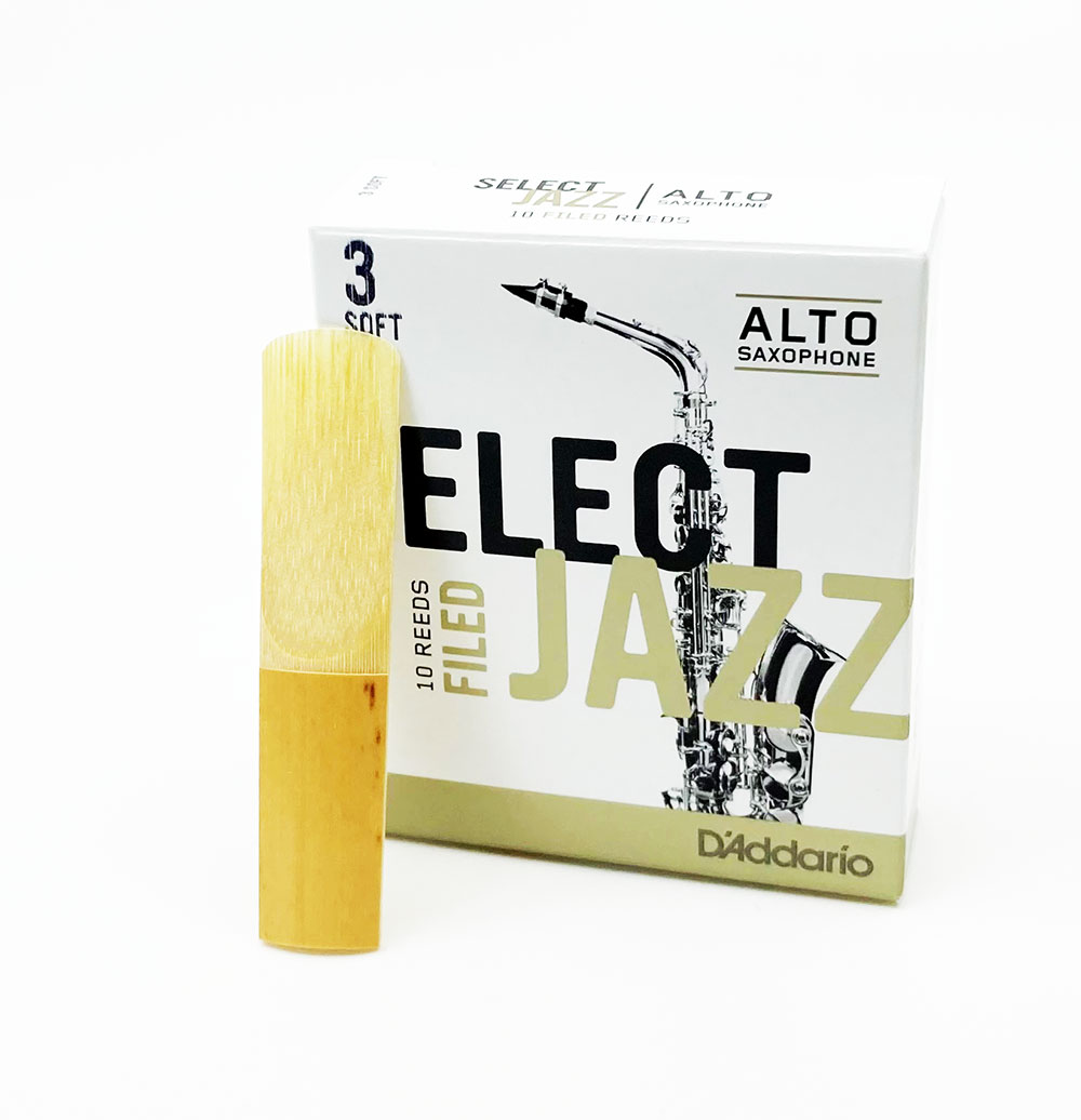 D´Addario Alto Sax Reeds "Select Jazz" #4s filed