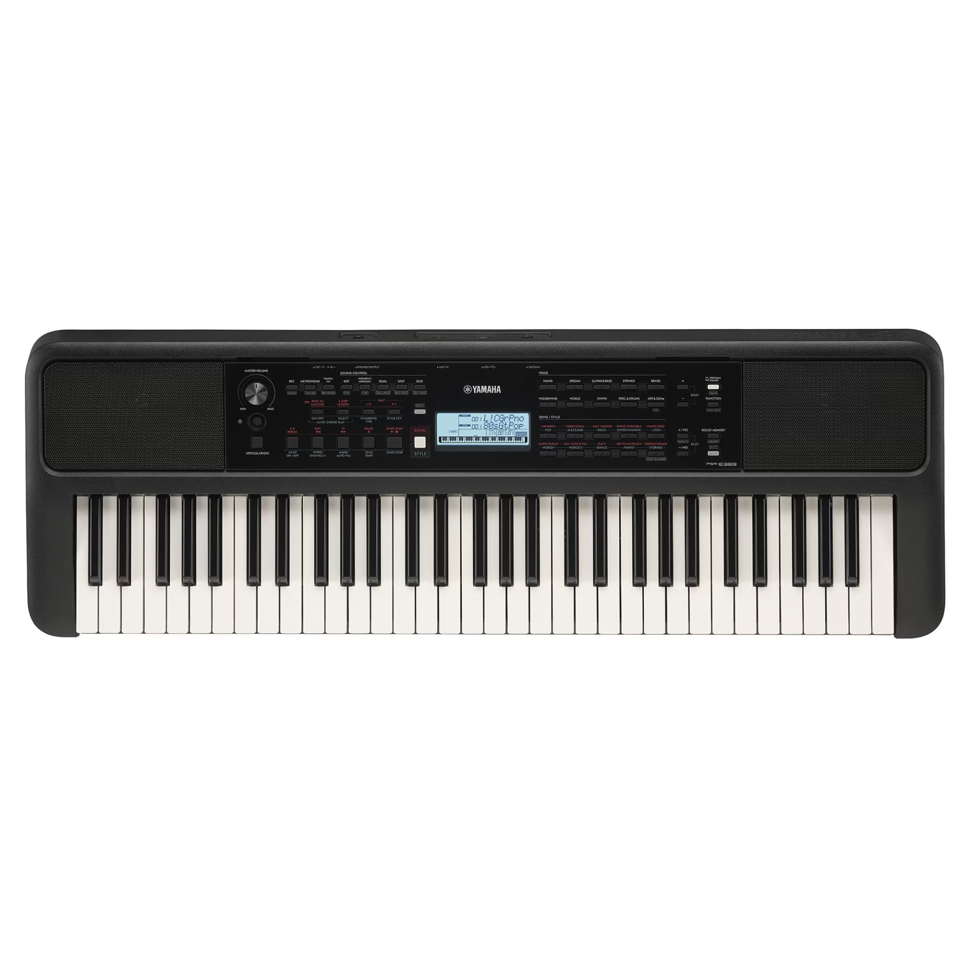 YAMAHA Keyboard PSR-E383 mit Anschlagdynamik