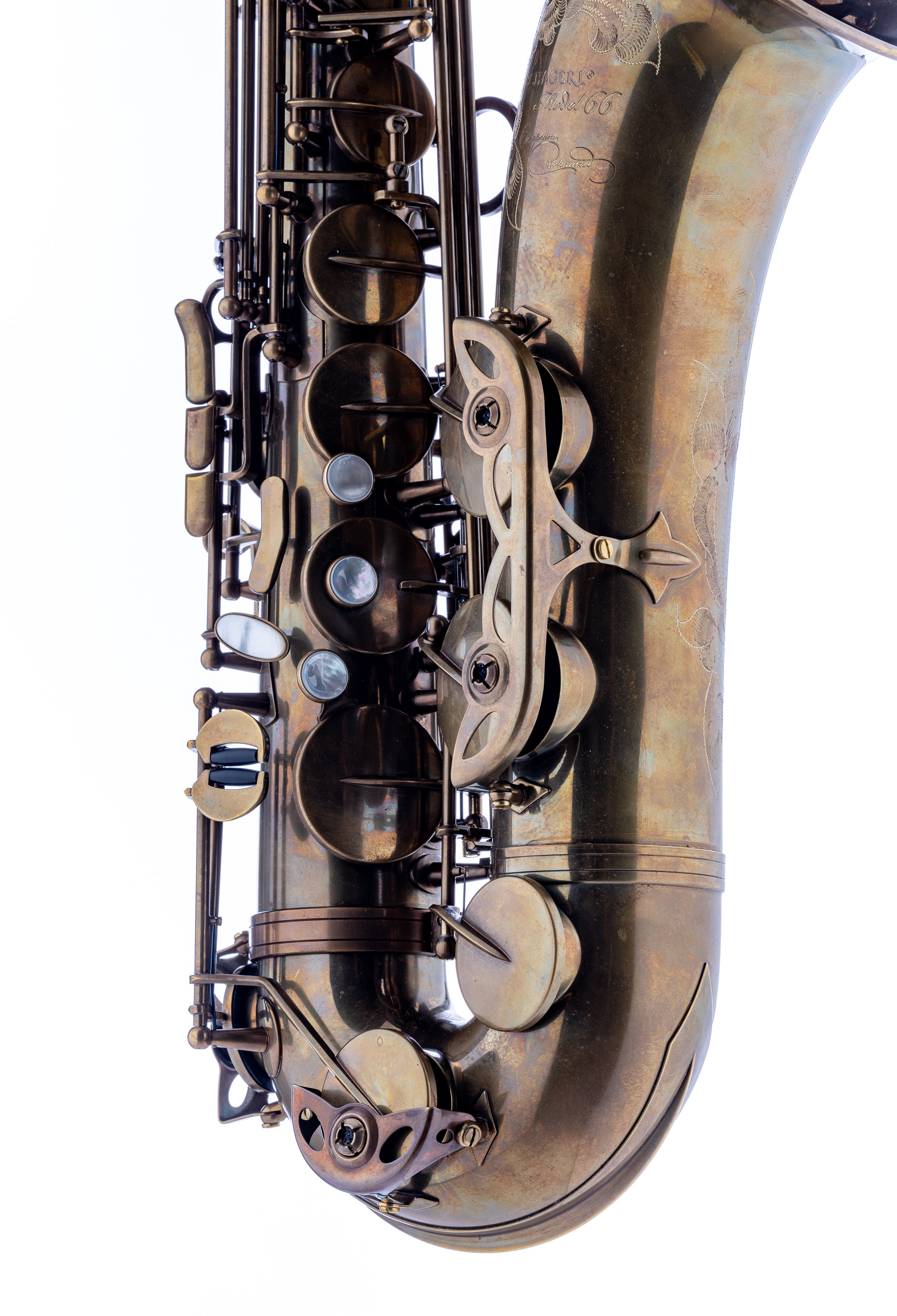 Schagerl Tenorsaxophon Model 66FV-EC, unlackiert Vintage