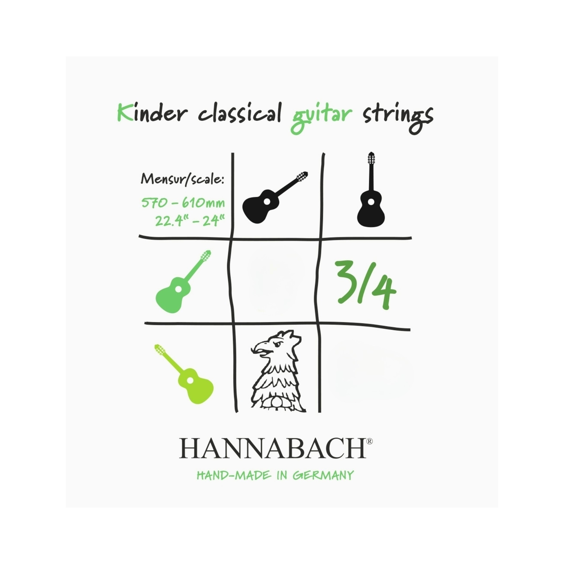 Hannabach single string for children guitar 3/4 - B2