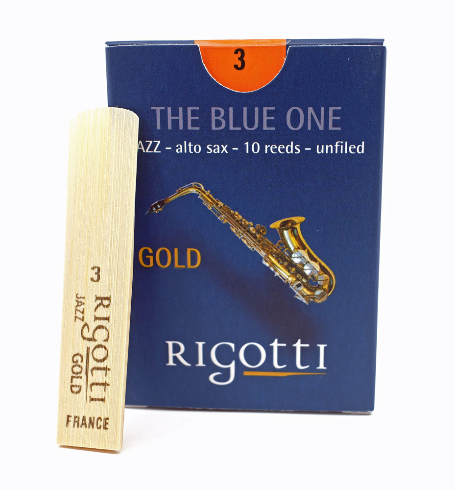 Rigotti Alto Sax Reeds "Gold Jazz" #2,5 light