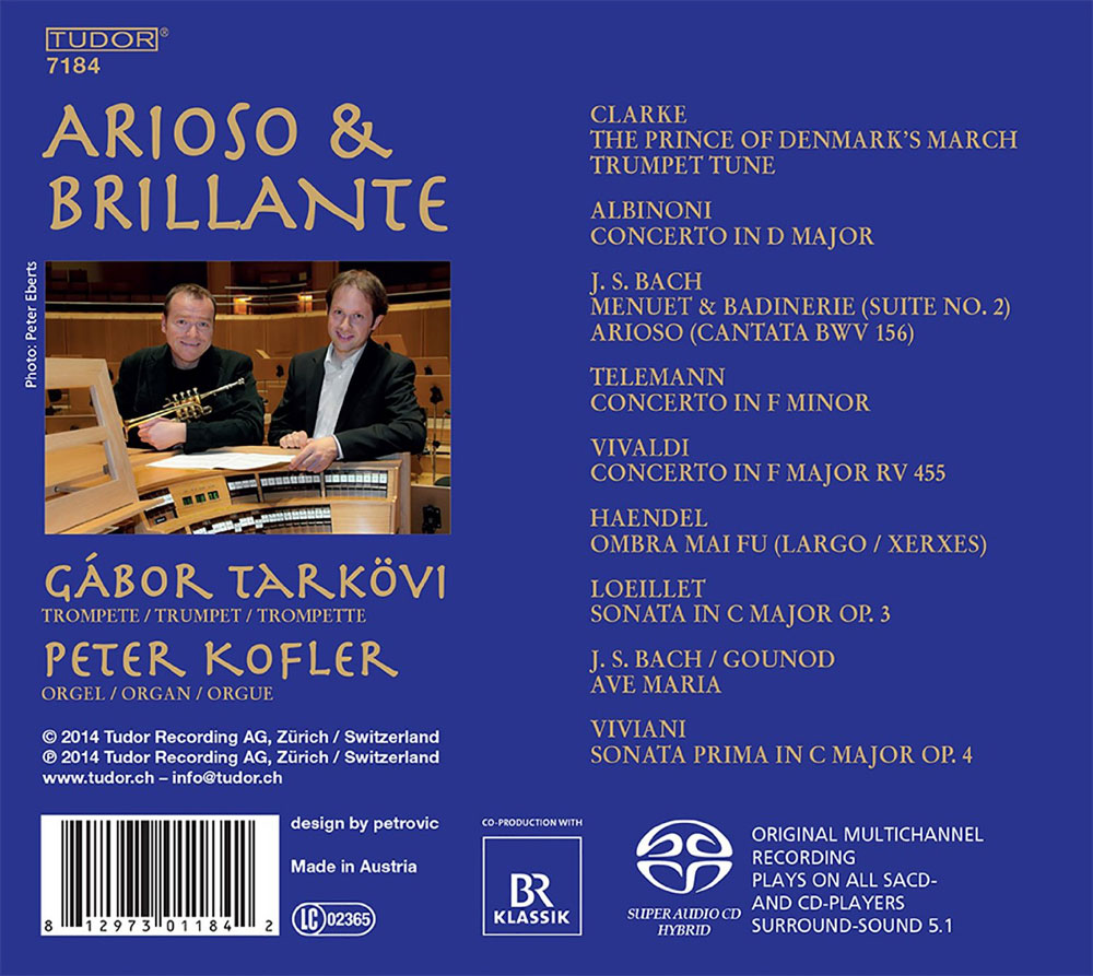 CD - ARIOSO & BRILLANTE by Gàbor Tarkövi