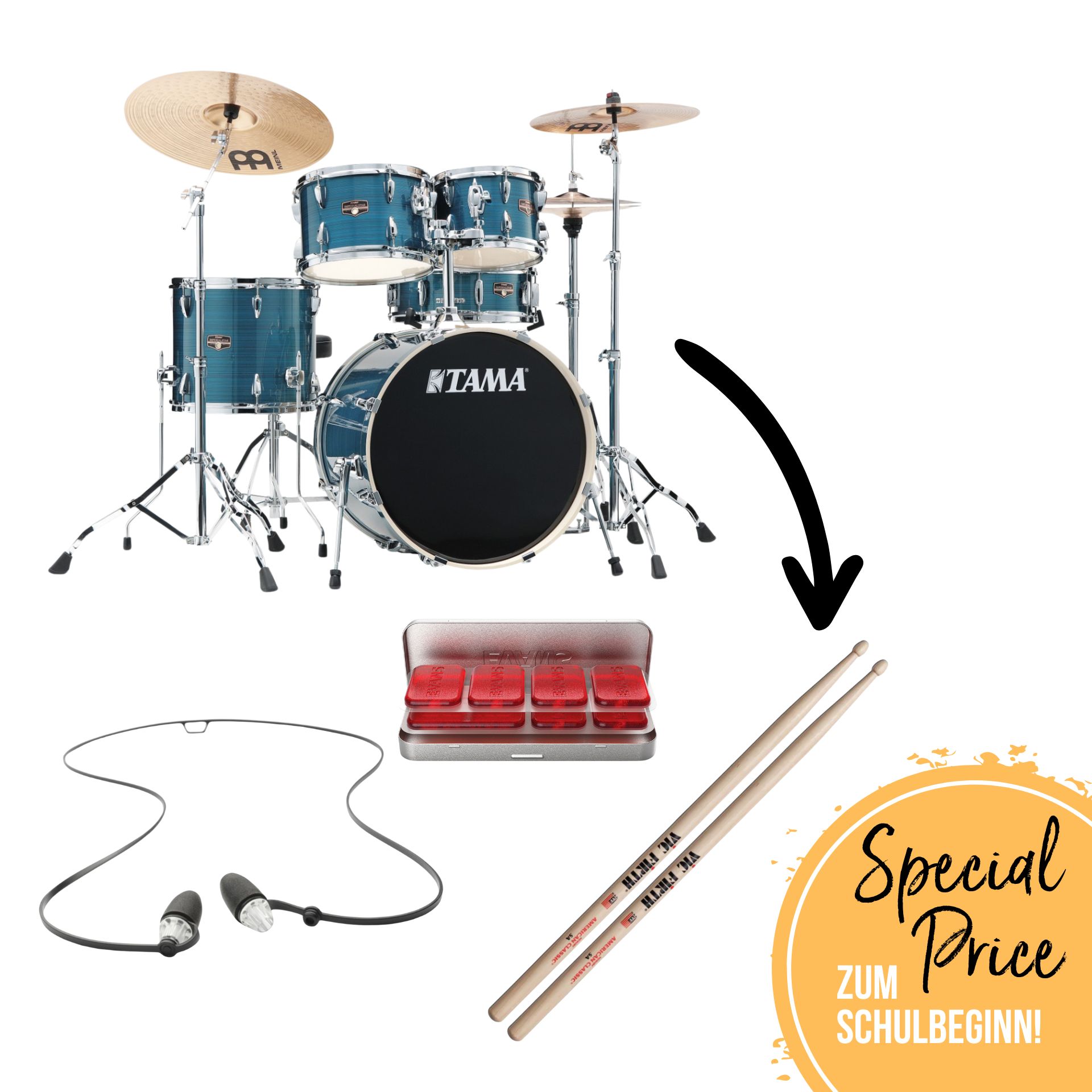 Tama Imperialstar Stud. Drumset Hairline Blue