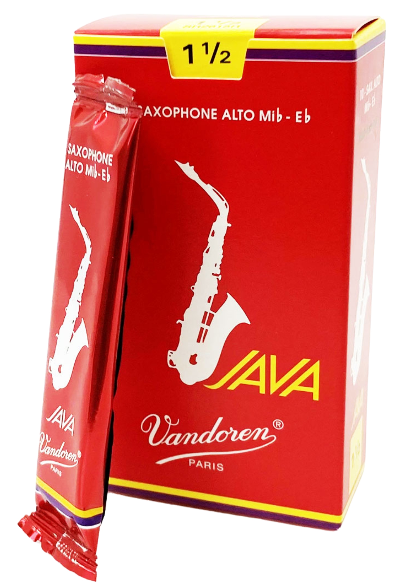 Vandoren Altsaxblätter JAVA Filed Red Cut 1 1/2