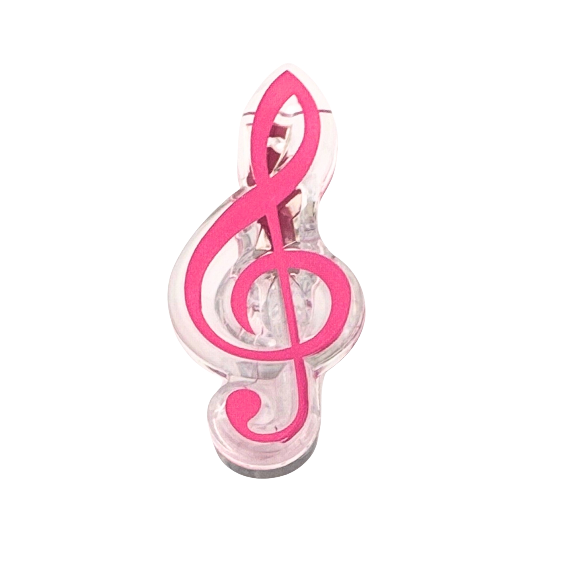 Treble clef Clip - pink