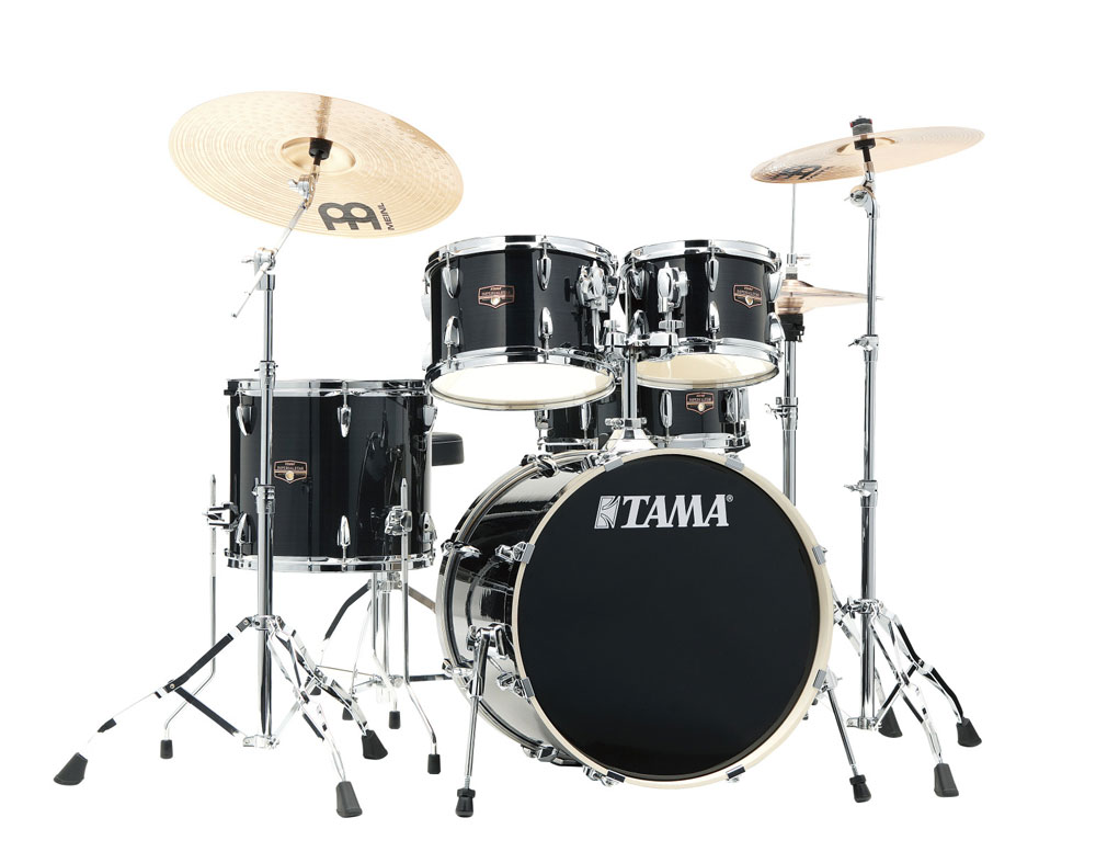 Tama Imperialstar Stud. Drumset black with Cymbals