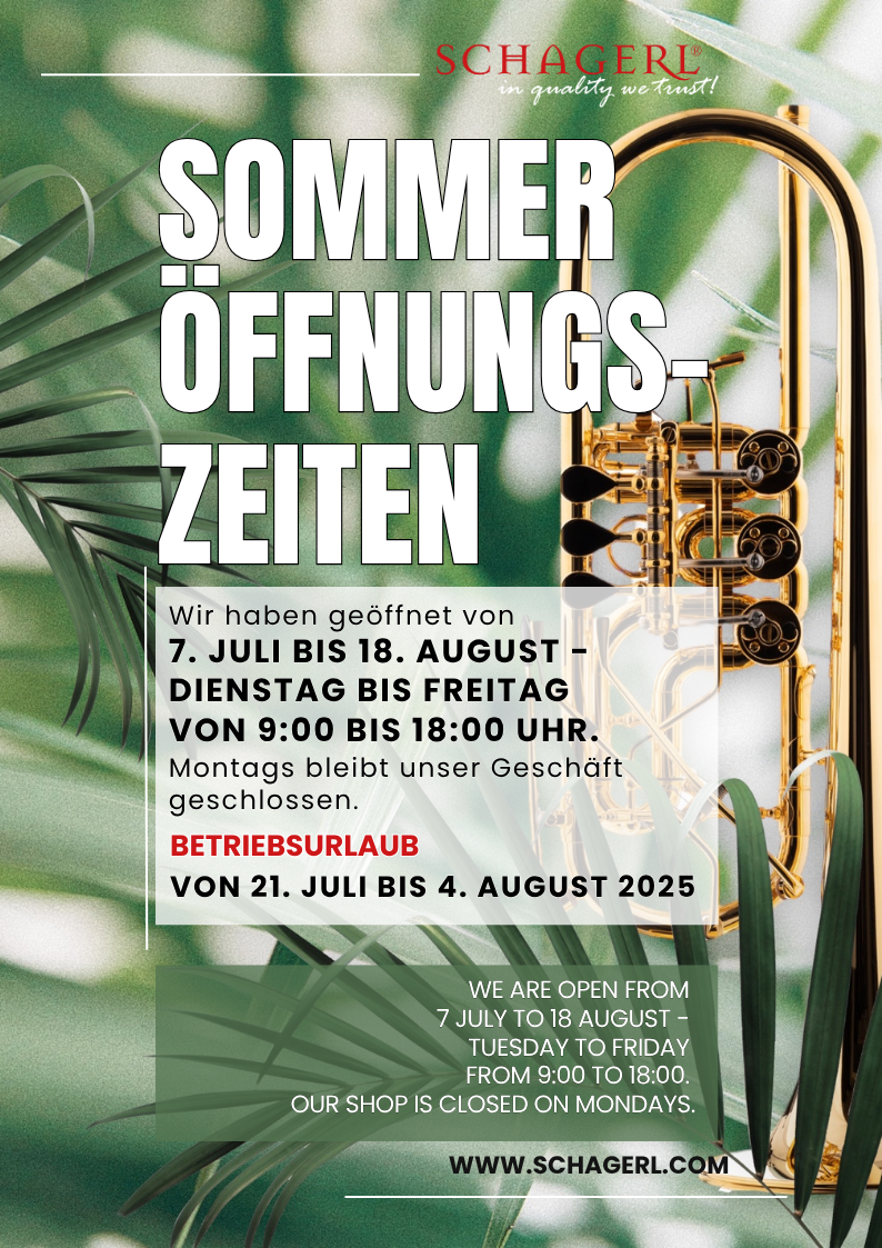 Unsere Sommeröffnungszeiten Schagerl Artist