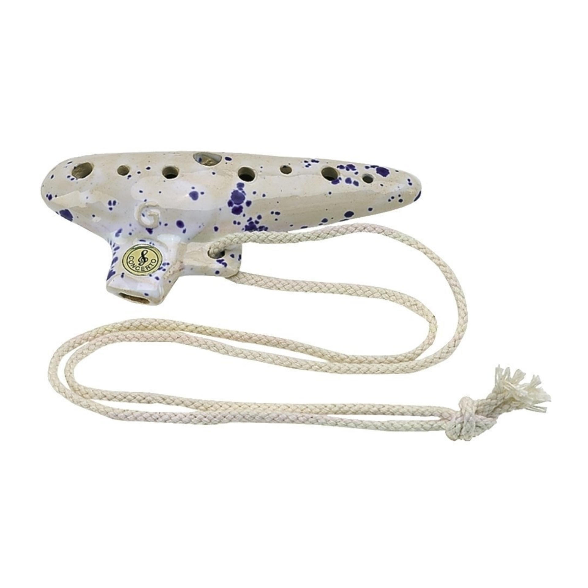Gewa Ocarina Konzert C-Stimmung 18,5 cm weiß/blau