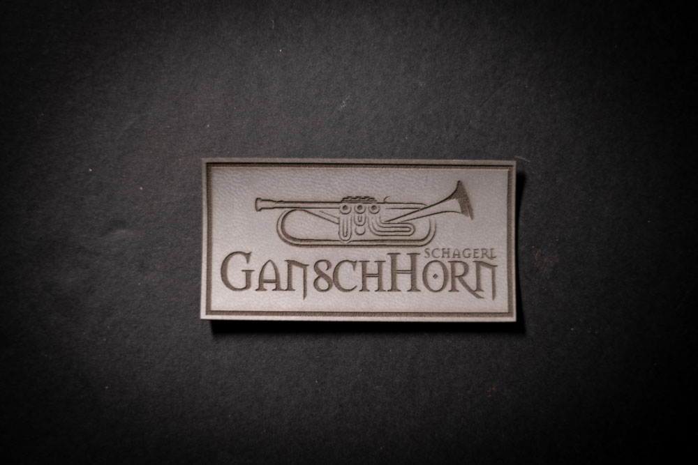 Schagerl Gansch Horn patches leatherette, gray