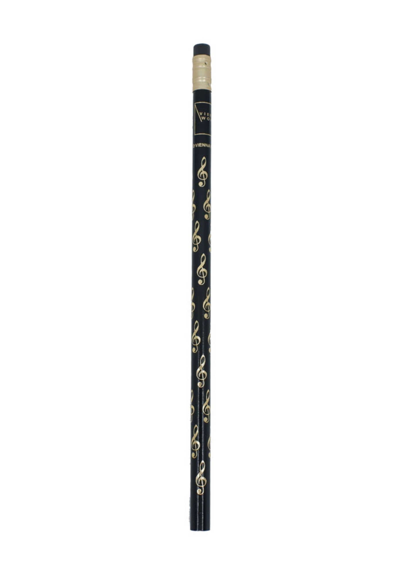 Bleistift mit Violinschlüssel Motiv, schwarz