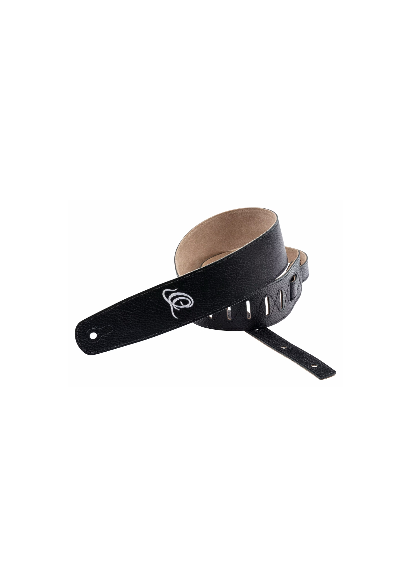 Ortega Gitarrengurt Wildglattleder Relax Black OSSU-60