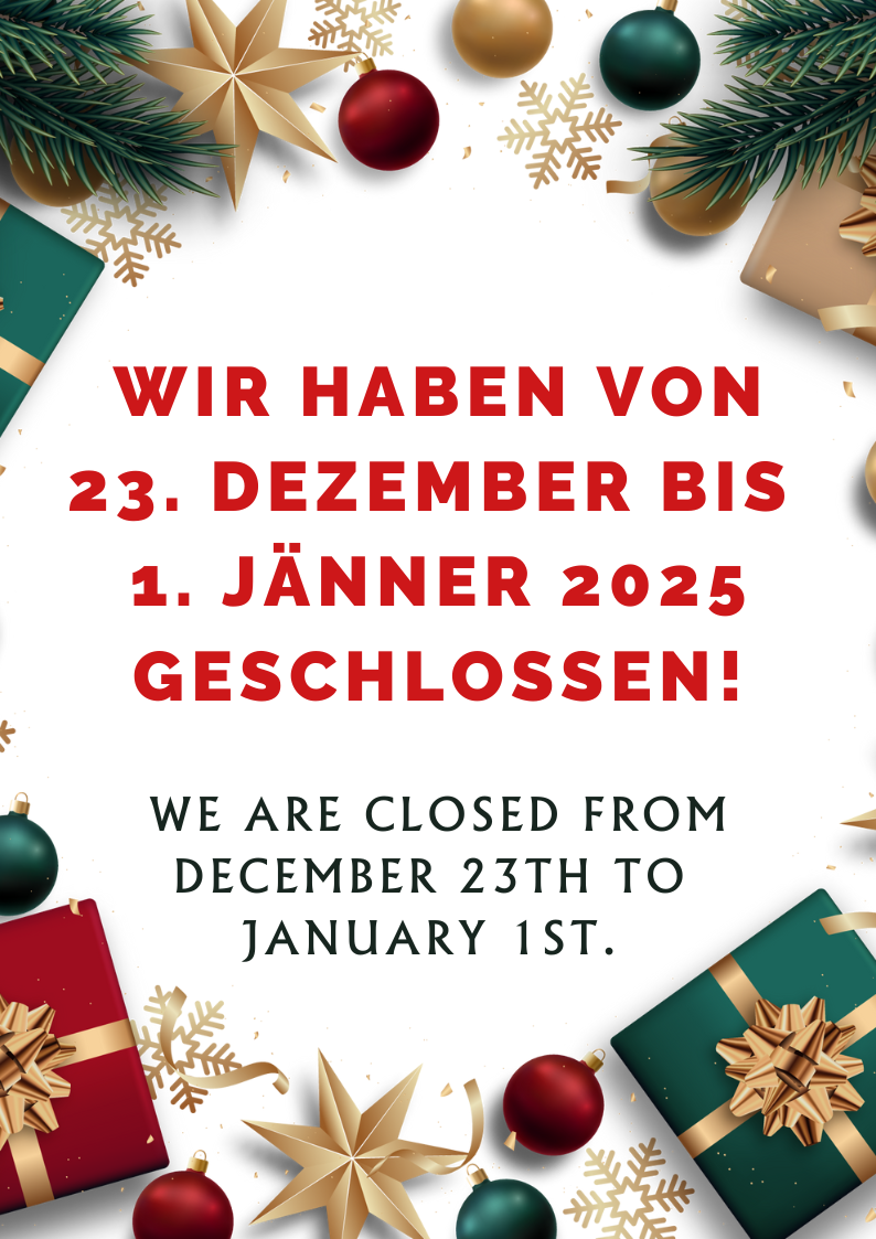 Öffnungszeiten zu Weihnachten bei Schagerl Schagerl Artist