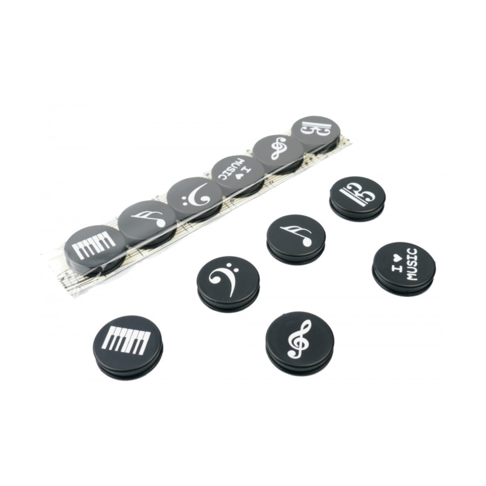 Magnet Set mit musikalischen Motiven, 6 Stück