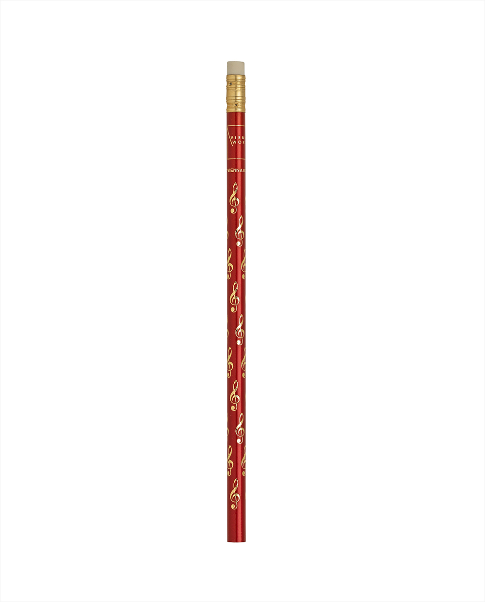 Bleistift mit Violinschlüssel Motiv, rot
