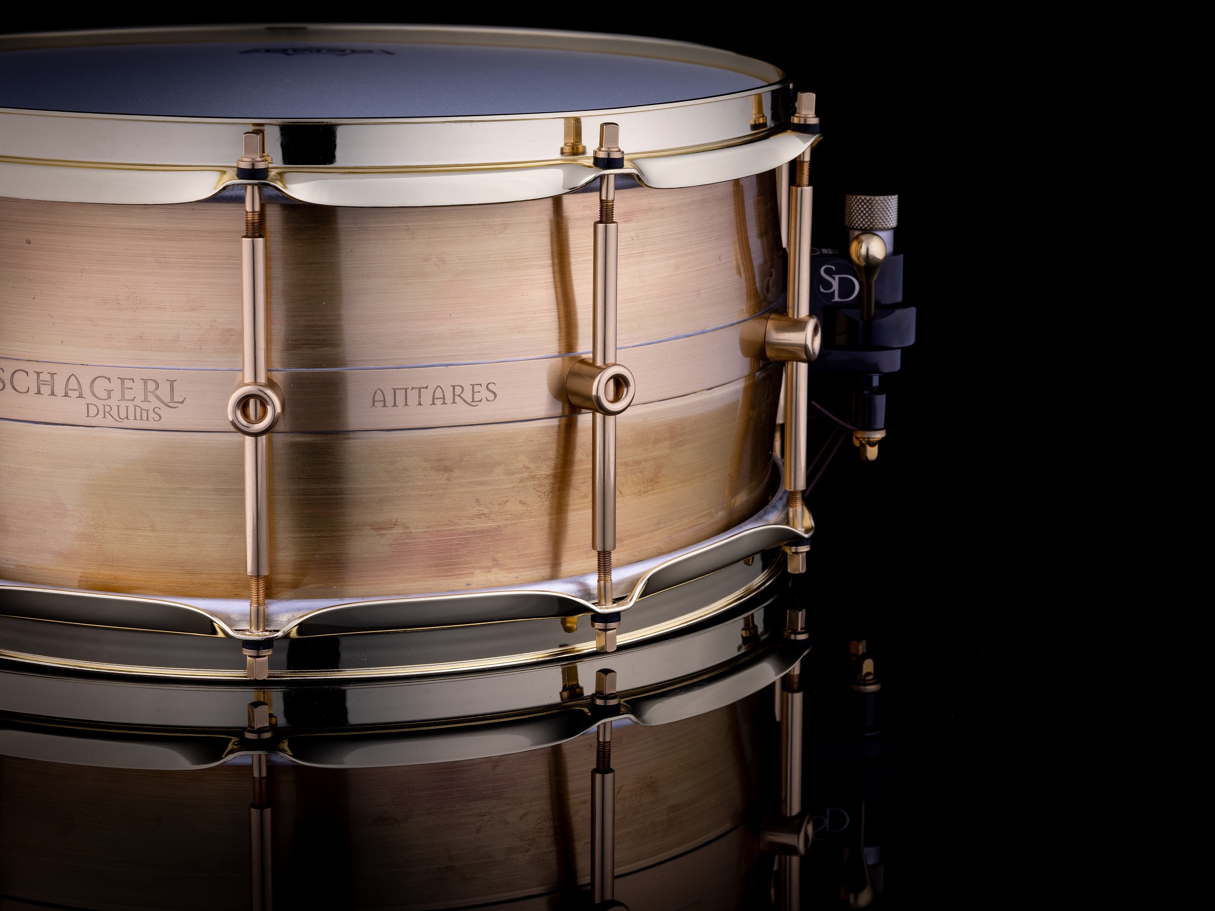 Schagerl Antares Snare Drum 14"x6,5" Brass Lacquered