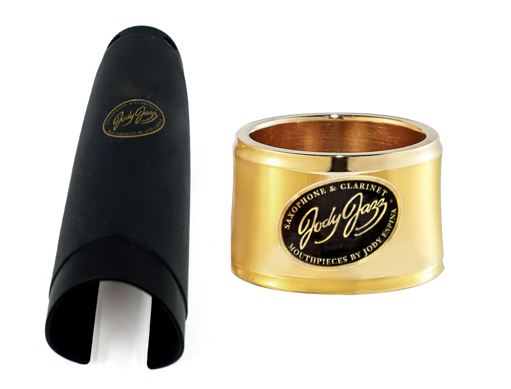 Jody Jazz Power Ring Ligature HRT1, Tenor Ebonit, vergoldet