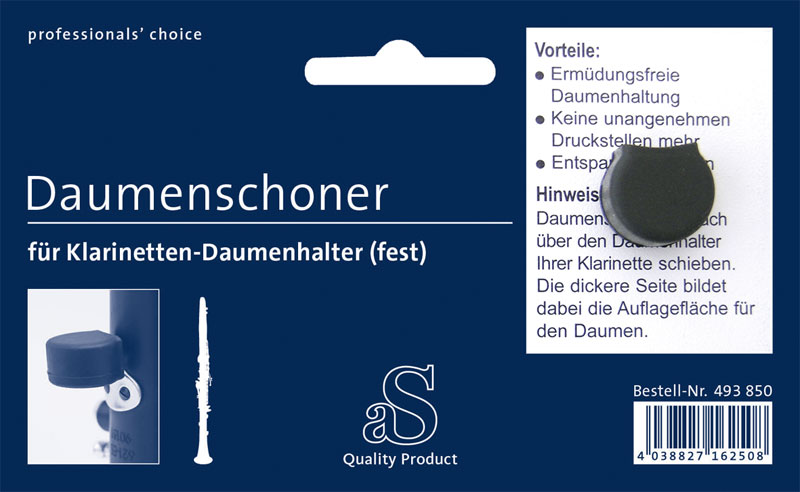 aS Daumenschoner für Klarinette Daumenhalter (fest)