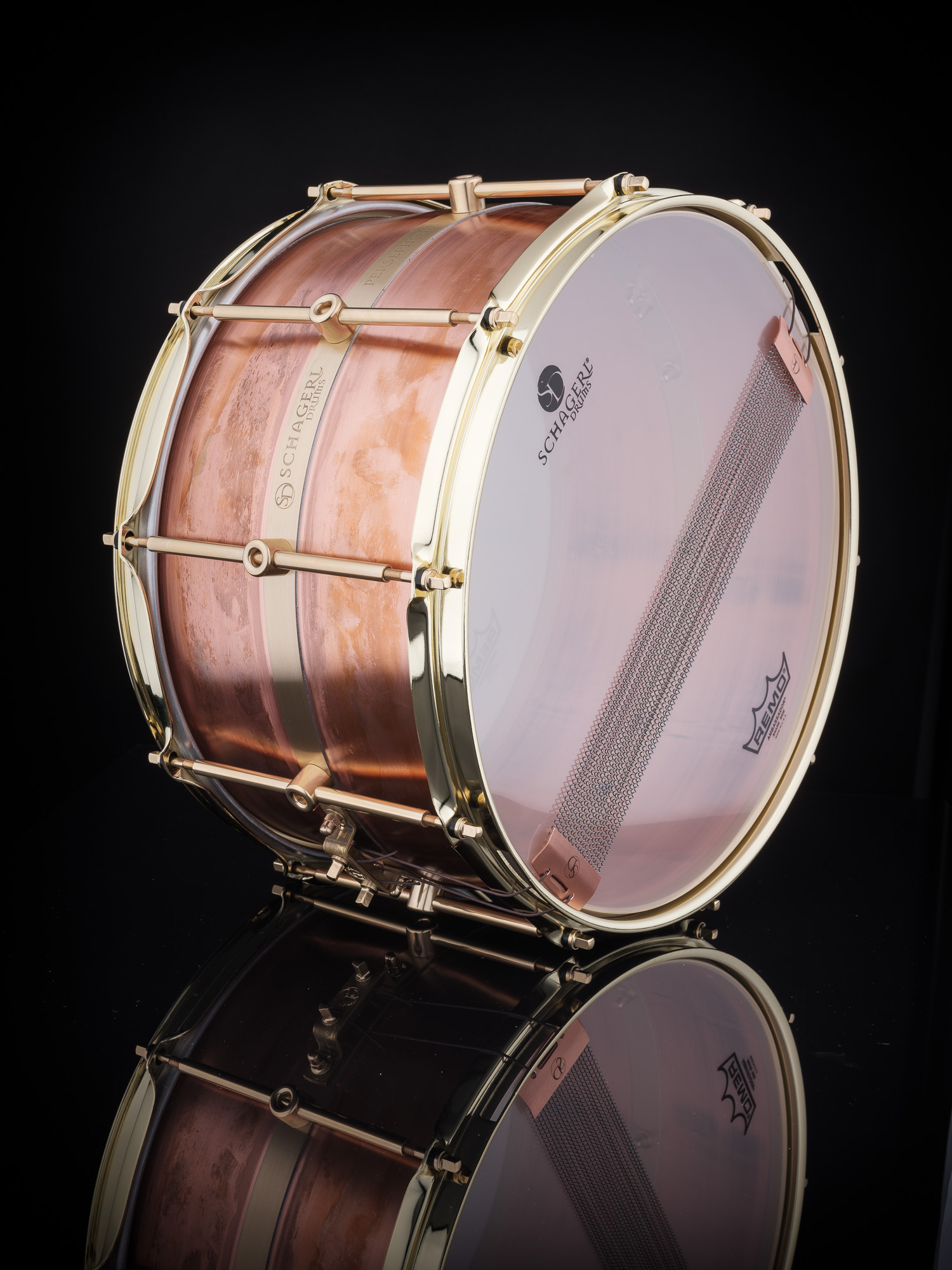 Schagerl Persephone Snare Drum 14"x8" Copper, Raw