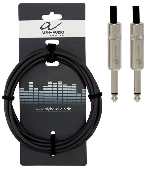Alpha Audio Instrument Cable - Mono jack plug 6.3mm - 3m