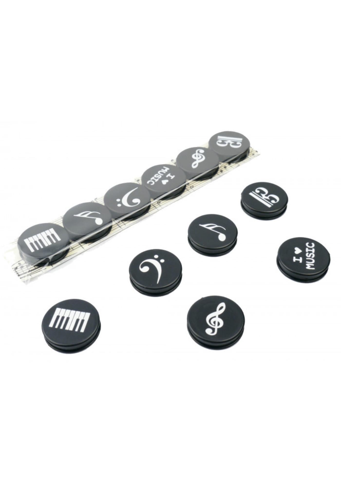 Magnet Set mit musikalischen Motiven, 6 Stück