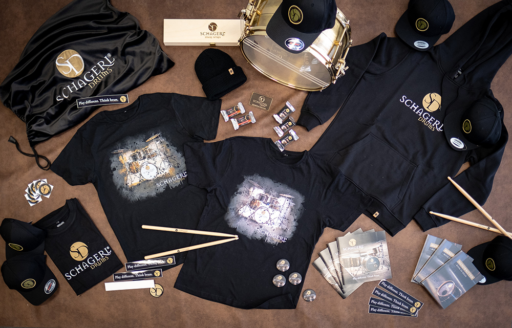 Schagerl Drums T-Shirt gold/black 2019 - XLARGE