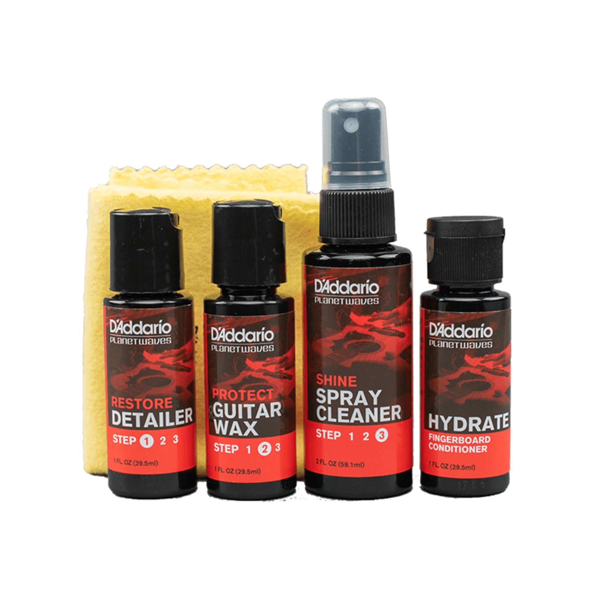 D Addario Pflegeset für Gitarre, Ukulele, Banjo, Mandoline D Addario Pflegeset für Gitarre, Ukulele, Banjo, Mandoline