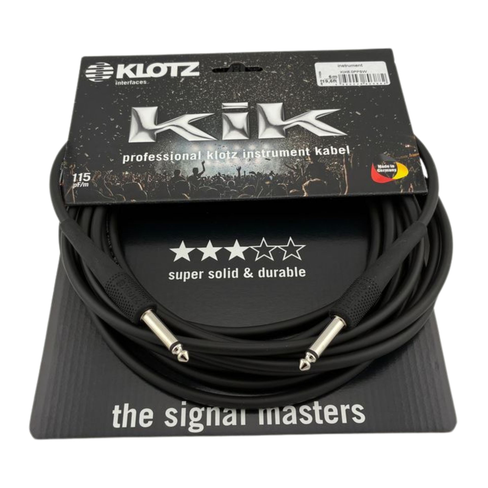 Klotz instrument cable 6m KIK