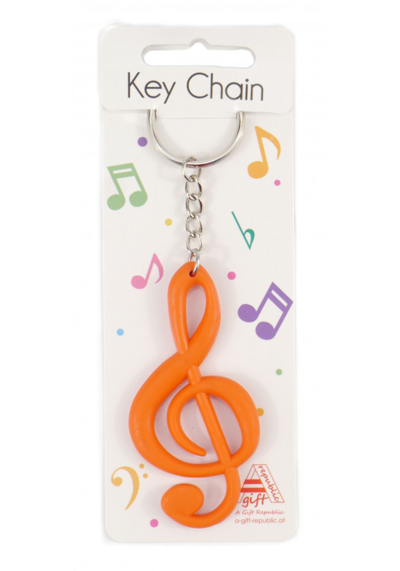 Schlüsselanhänger Violinschlüssel orange