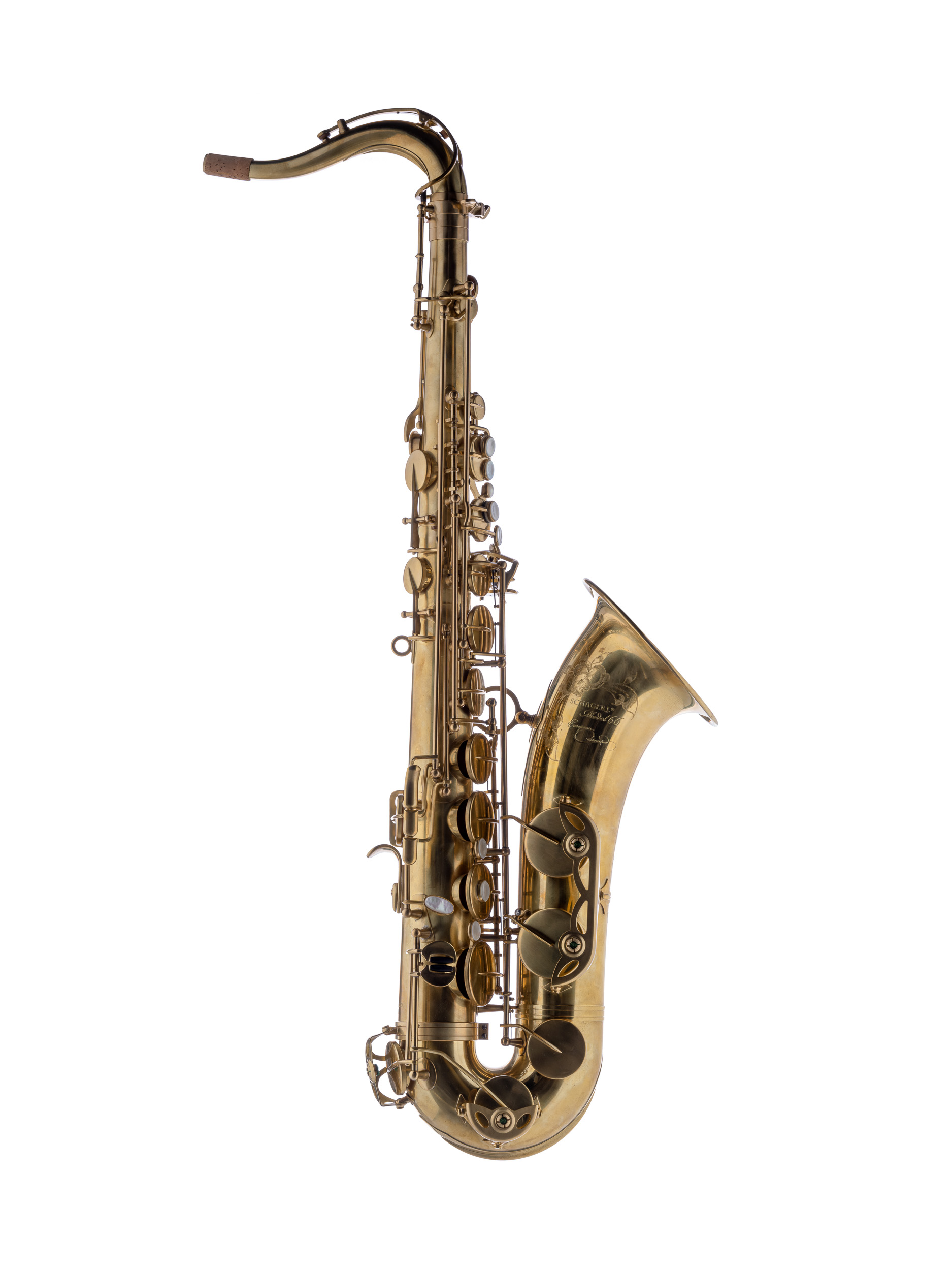 Schagerl Tenor Saxophone Model 66FU-EC, raw unlacquered