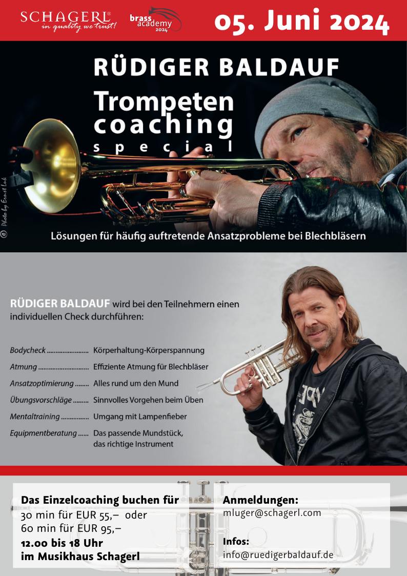 Trompeten Coaching with Rüdiger Baldauf Schagerl Artist