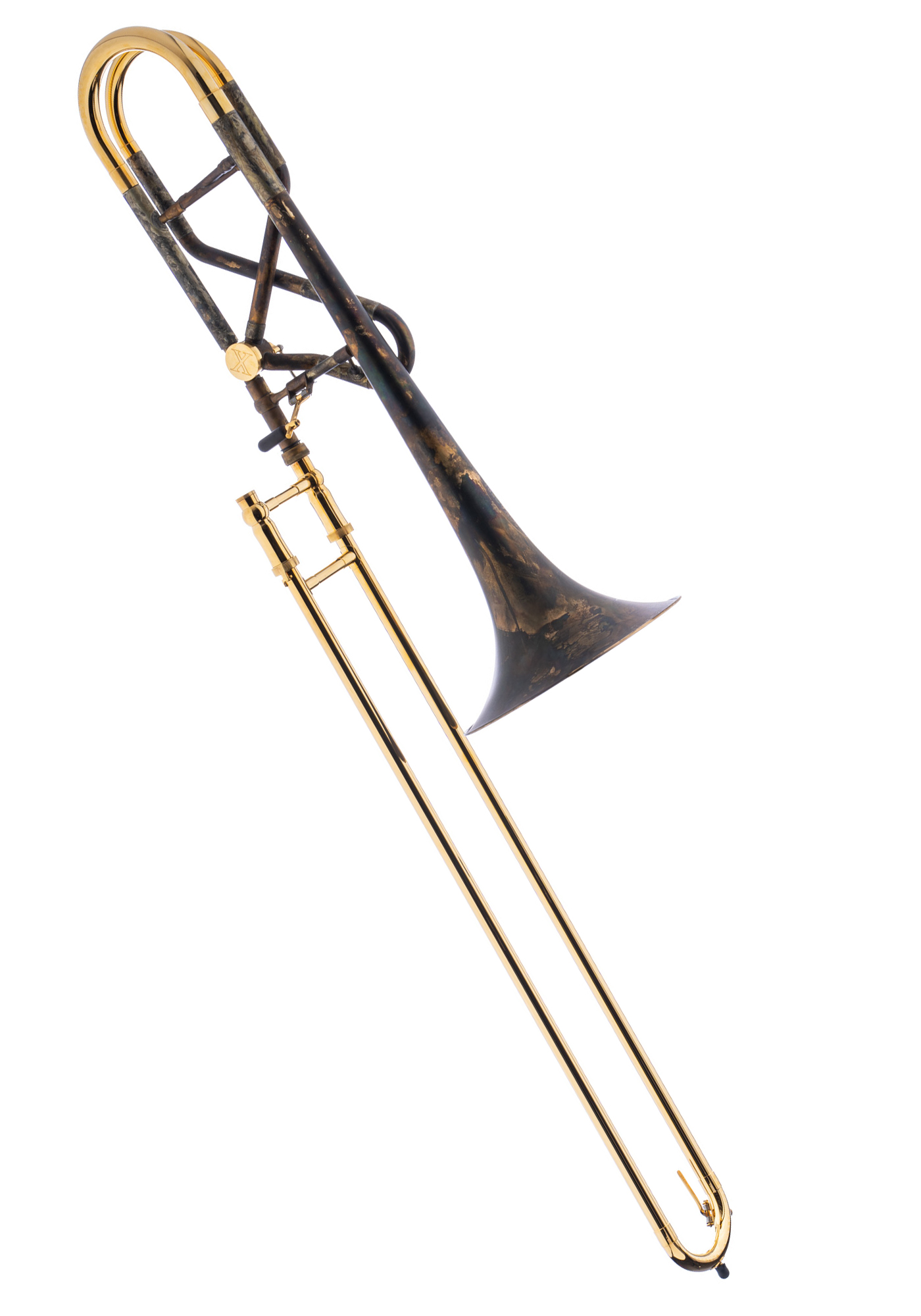 Schagerl Bb/F Trombone "KISSBONE X" vintage matt - gold Schagerl Bb/F Trombone "KISSBONE X" vintage matt - gold