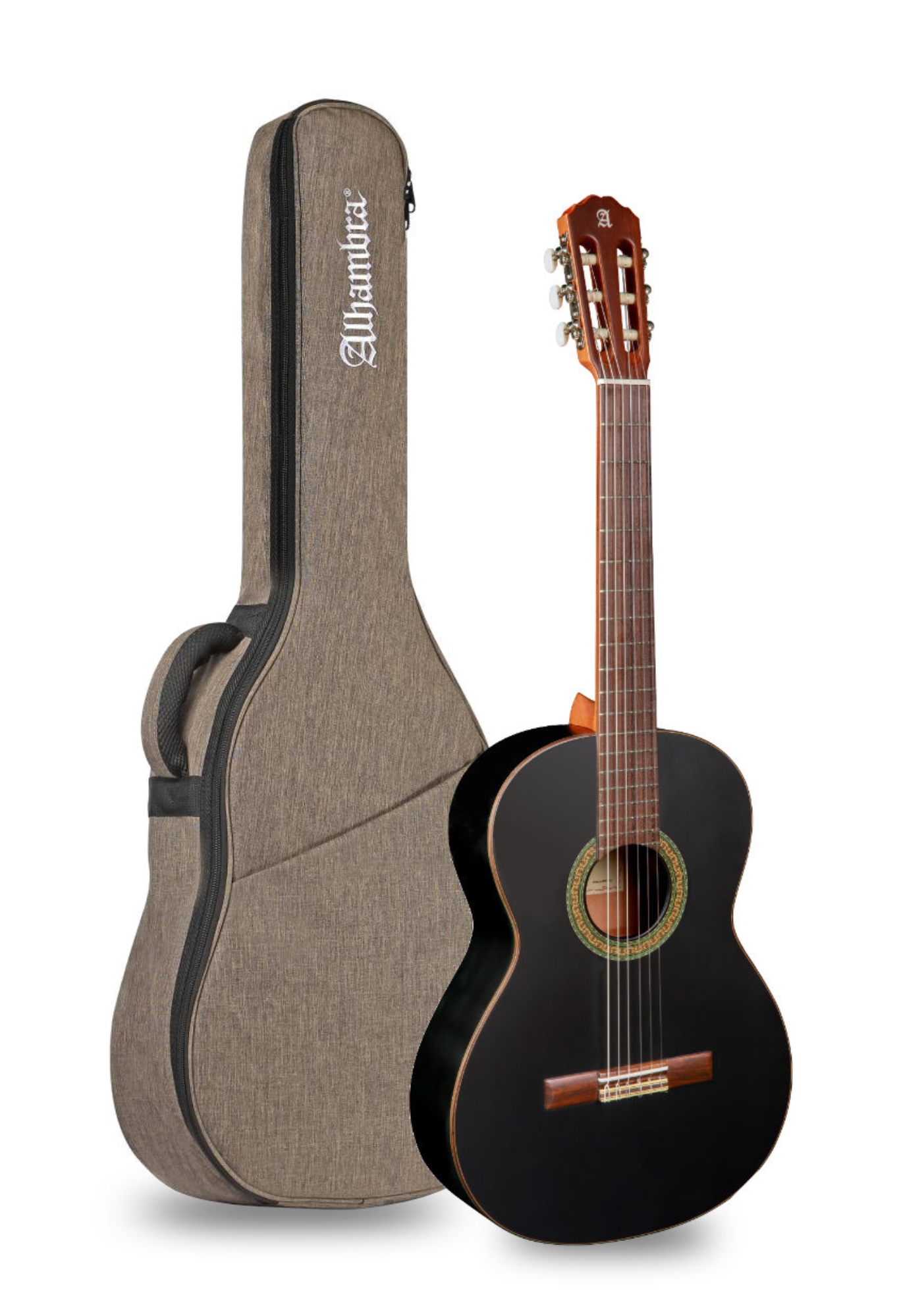 Alhambra Konzertgitarre 4/4 1C Black Satin Zederndecke massiv