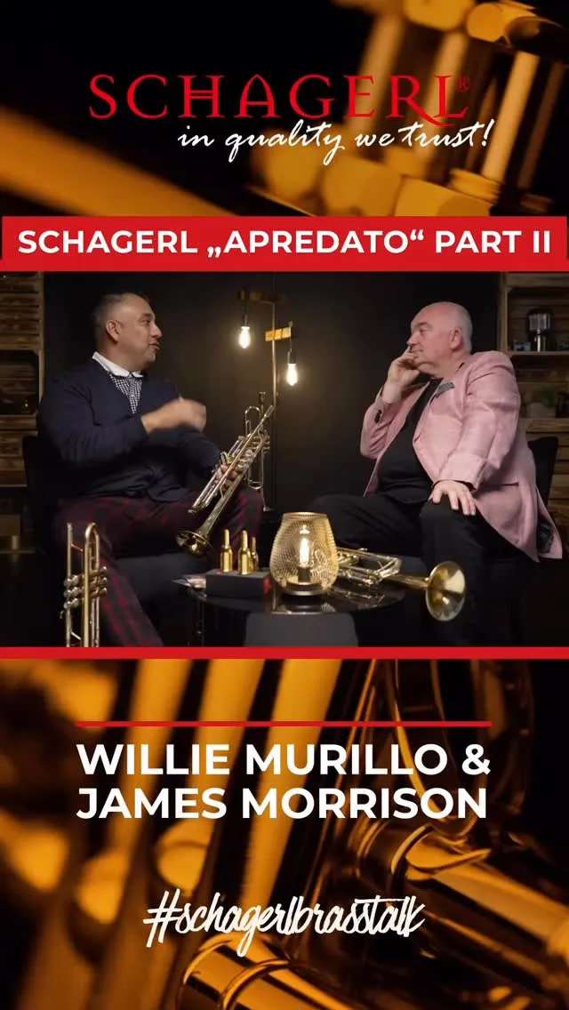 🎺 SCHAGERL APREDATO MOUTHPIECES – PART 2
Willie Murillo on the Schagerl Apredato:
“I made a huge step up with this one!” 😄

Take out from the 2022 interview with James Morrison.
When the mouthpiece works with you – not against you – magic happens.

📺 Part III coming soon!

#schagerl #schagerltrumpet #schagerlartist #inqualitywetrust #apredato #williemurillo #trumpet #mouthpiece #brassplayers #jamesmorrisontrumpet #schagerlmeisterinstrumente