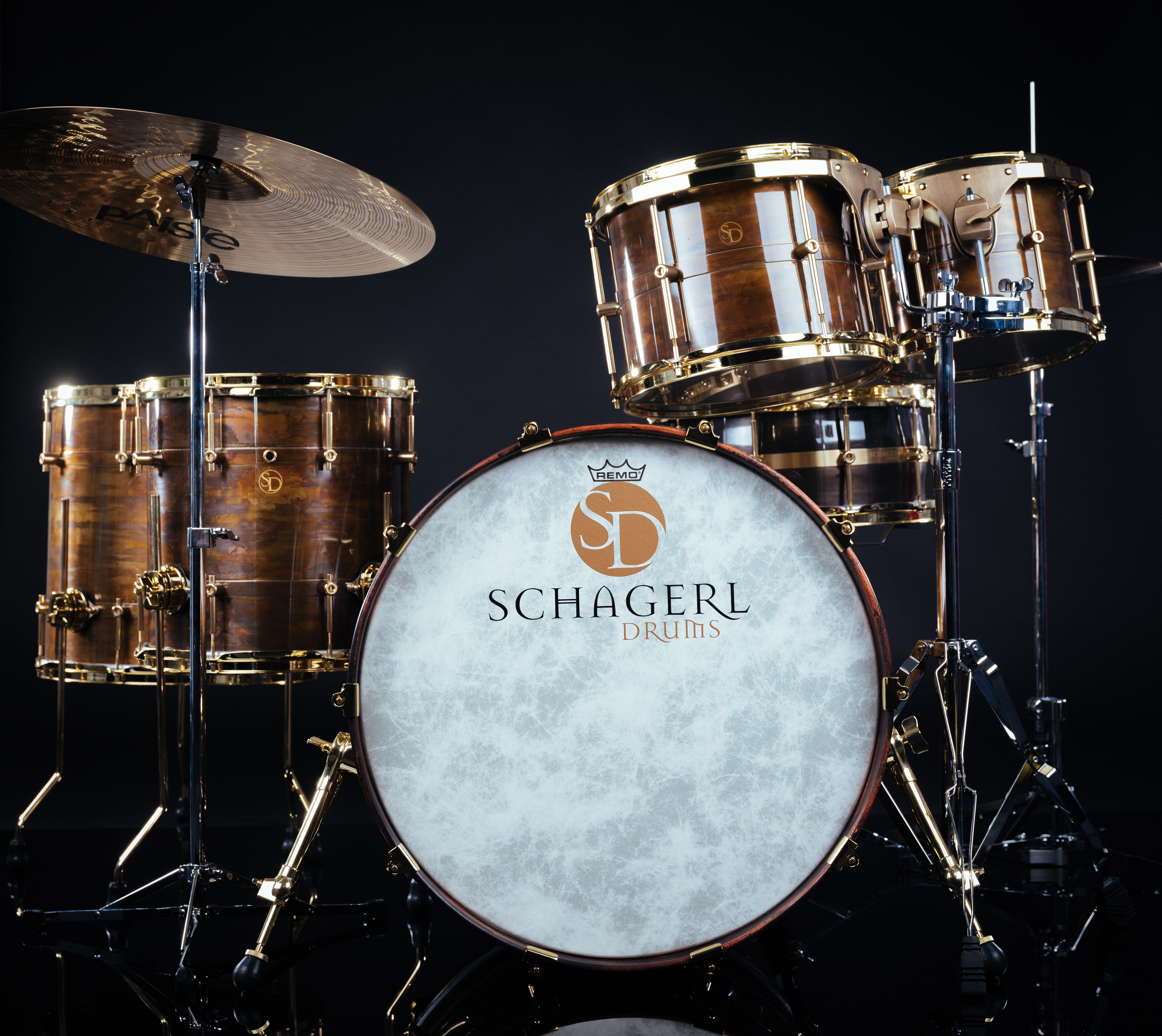 Schagerl Drum Kit 22/16/14/ 12/10 DARK VINTAGE/GOLD