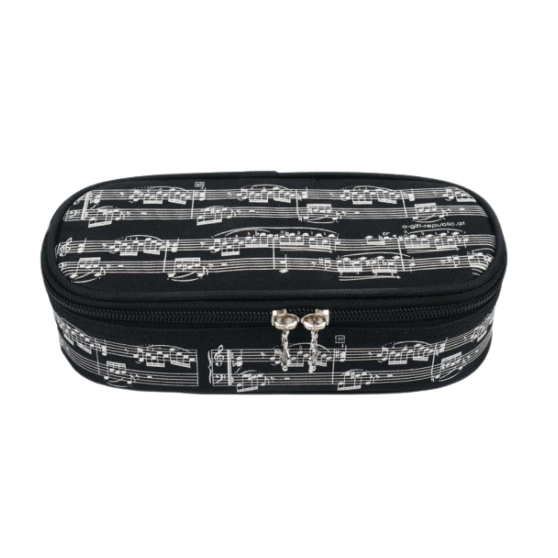 Pencil case notelines black/white