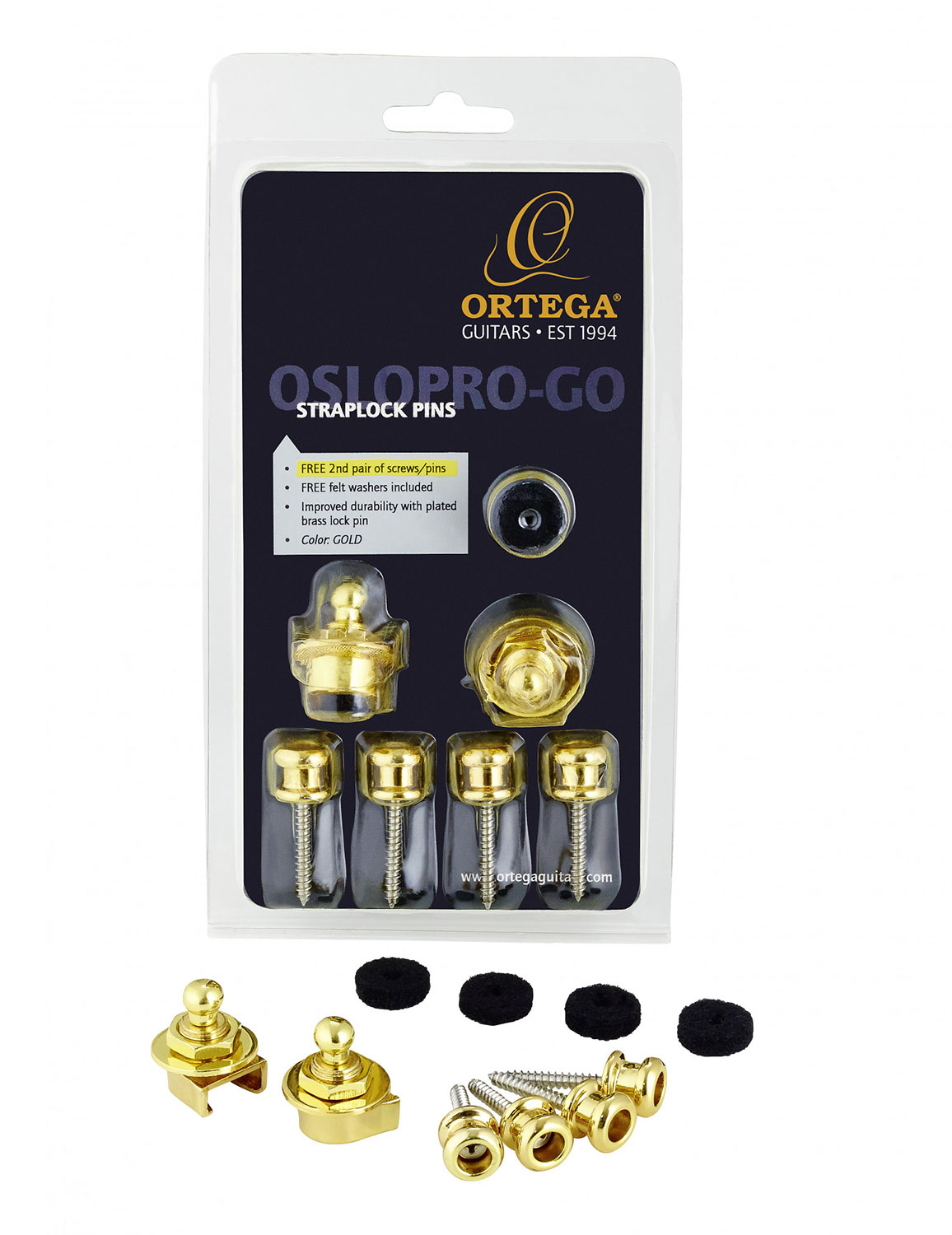 Ortega Straplock-Pins Gold