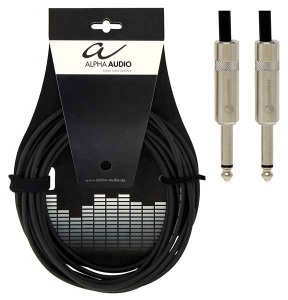 Alpha Audio Instrument Cable - Mono jack plug 6.3mm - 6m