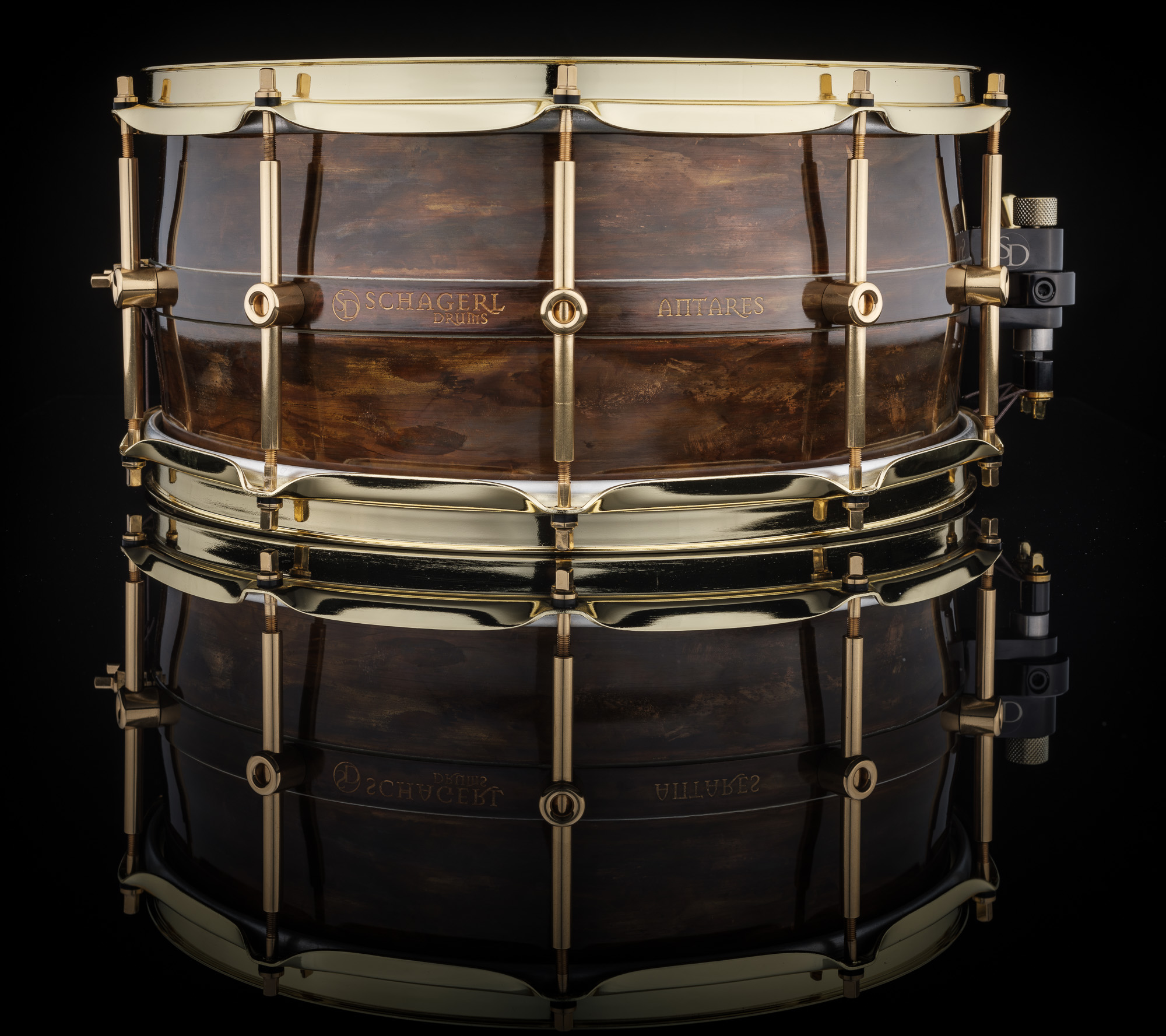 Schagerl Antares Snare Drum 14"x6,5" Brass, Dark Vintage Go