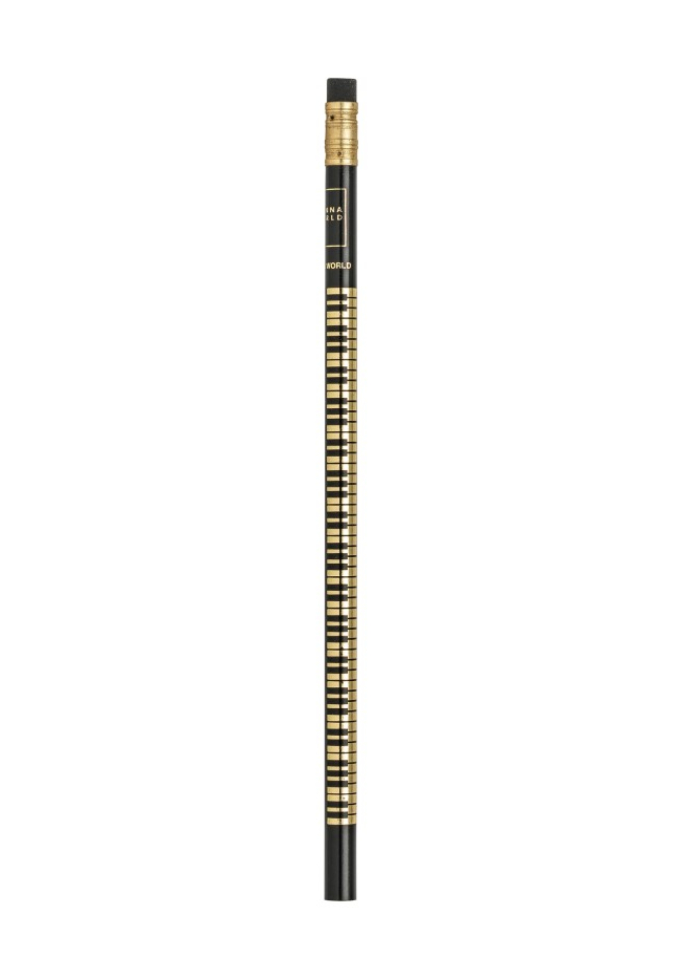 Pencil with keyboard design, black