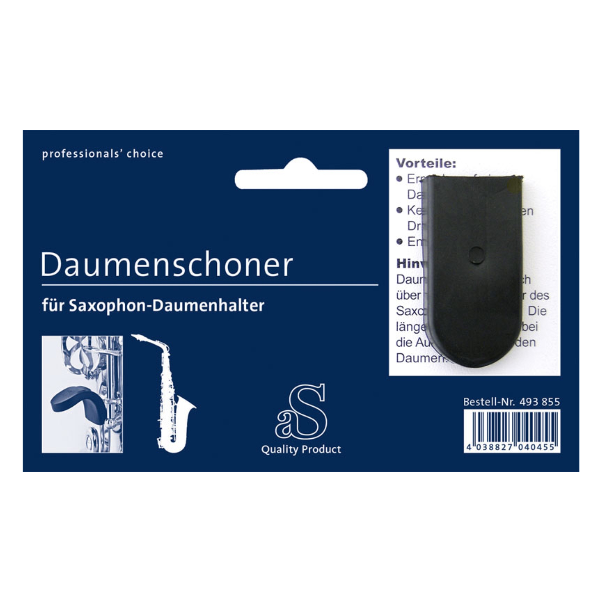 aS Daumenschoner für Saxophon