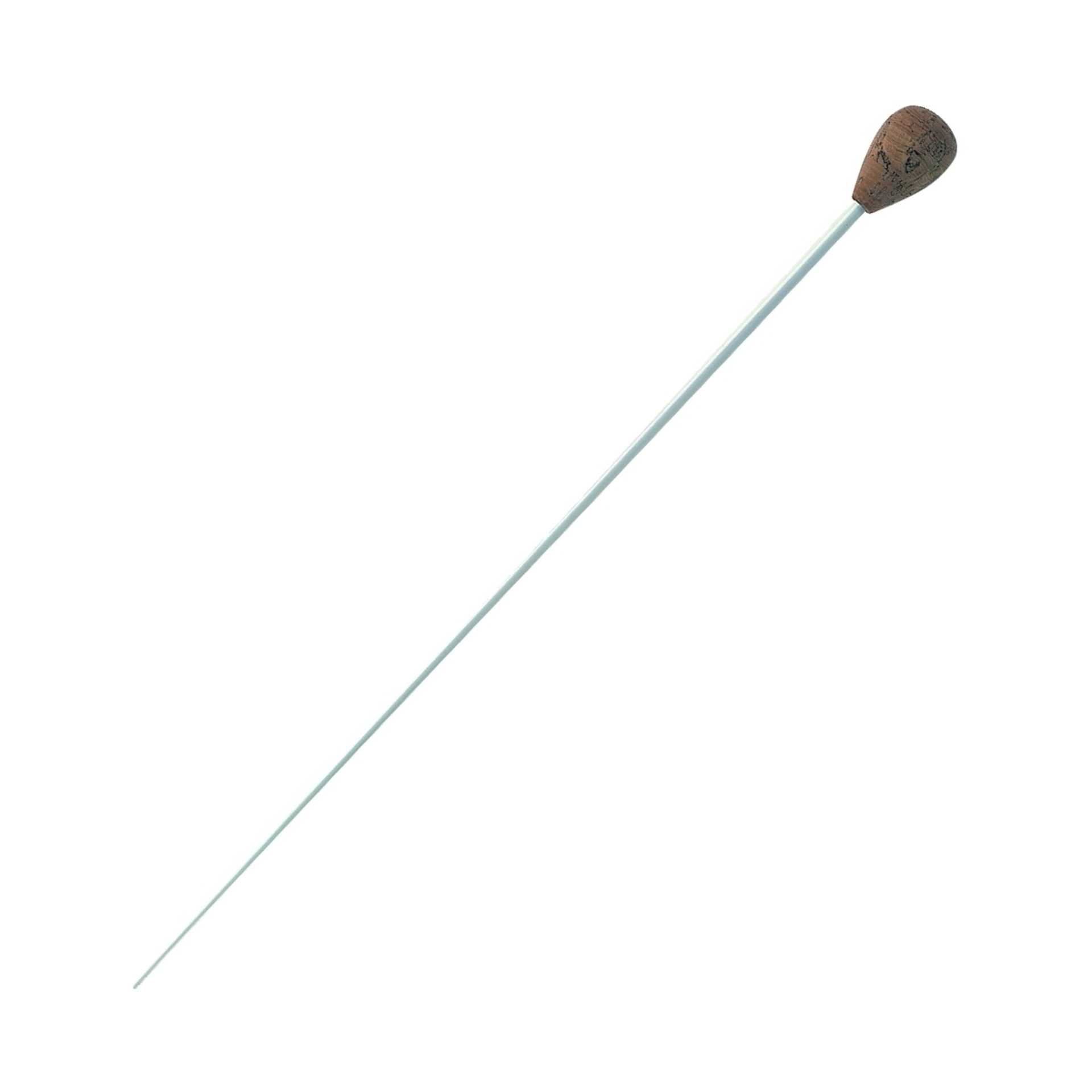 Baton Fibreglass white with cork handle, 38cm