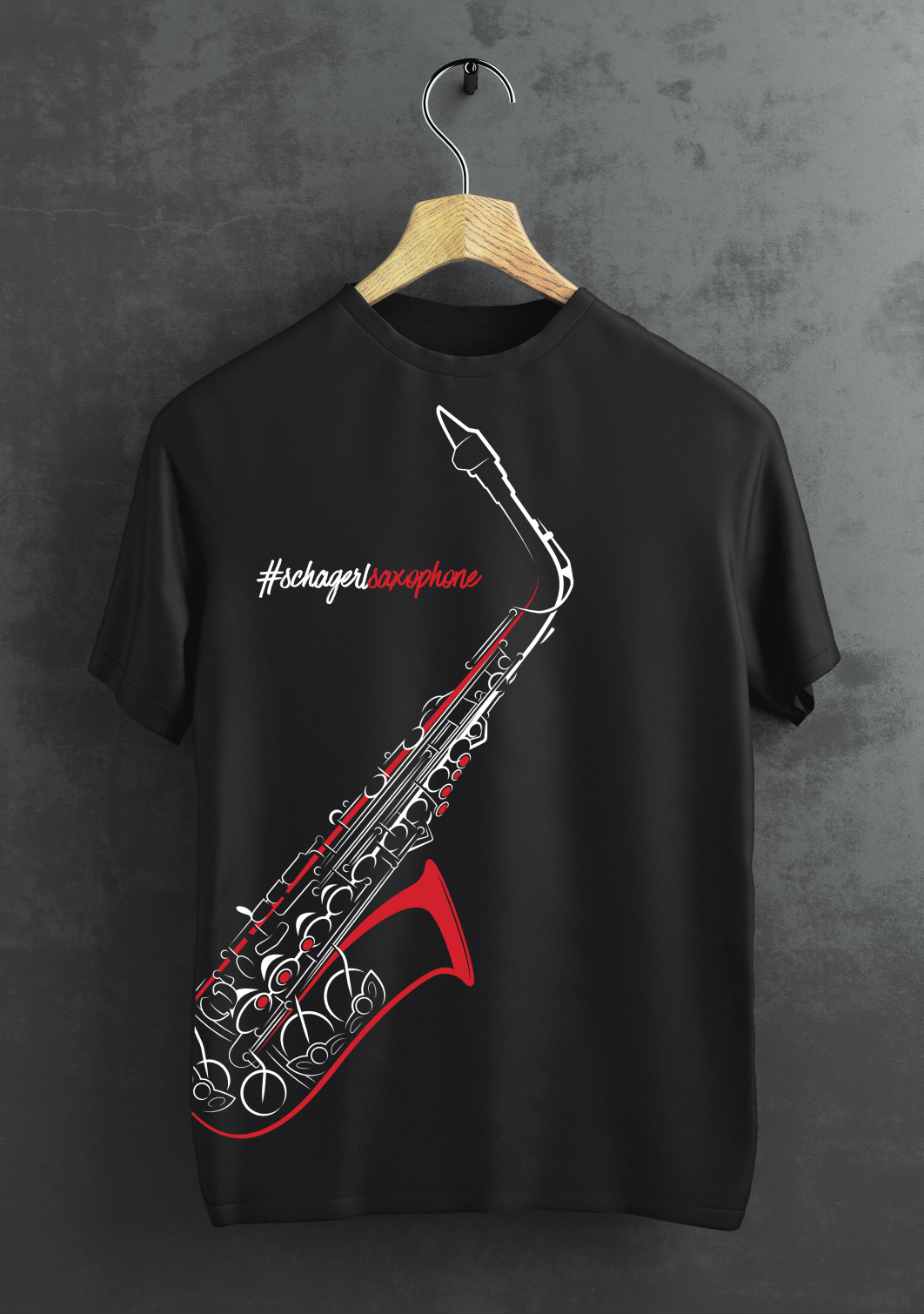 Schagerl T-Shirt Saxophon - schwarz - Kids 152